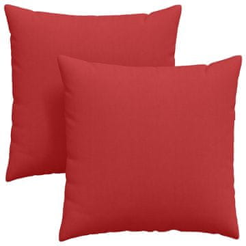 Vidaxl Blazine za kavč 2 szt. Rdeča 60 x 60 cm blago