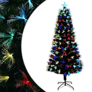 Vidaxl Umestno božično drevo med 250 LED z stojalom Zelena 210 cm PVC