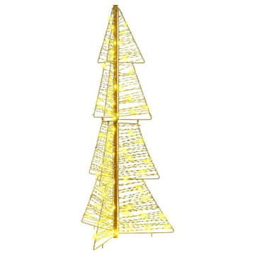 Vidaxl Božično drevo med 100 LED Toplo bela 120 cm PET
