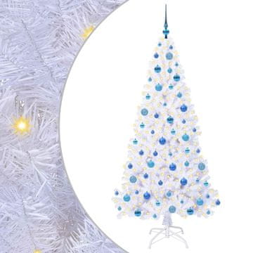 Vidaxl Umestno božično drevo med 300 LED Bela 180 cm PVC in jeklo
