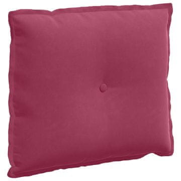 Vidaxl Poglavni vzglavnik Vinorodna rdeča 60 x 50 cm Žametna tkanina