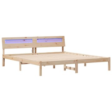 Vidaxl Konstrukcija postelje Rjava 180 x 200 cm Masivno borovo les