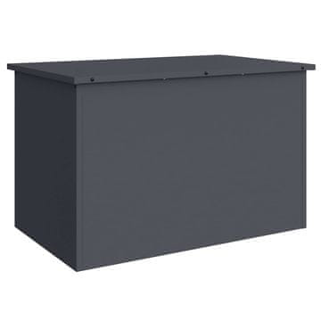 Vidaxl Zunanja shranjevalna škatla Antracit 80 x 50,5 x 50 cm Jeklo