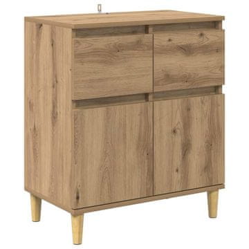 Vidaxl Strani šal Umetni hrast 60 x 35 x 70 cm Konstruiran les