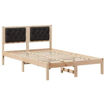 Vidaxl Konstrukcija postelje Črna 120 x 200 cm Masivno borovo les