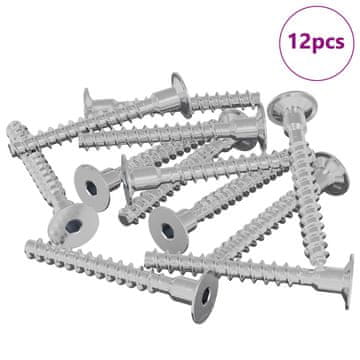 Vidaxl Vijak 12 szt. Cinkano 5 x 40 mm elezo