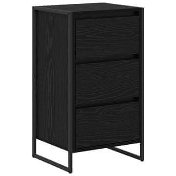Vidaxl Strani šal Črna Orehovina 42 x 36 x 75.5 cm Konstruiran les