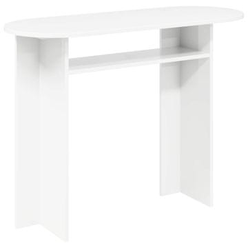 Vidaxl Konzolna miza Bela 100 x 39,5 x 75 cm Inženirski les