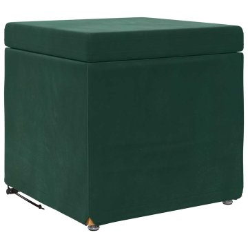 Vidaxl Stolica Temno zelena 41 x 41 x 40 cm Samet in Umetno Leseno