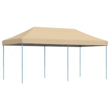 Vidaxl Zabavni šotor Bež 292 x 580 x 315 cm Oxford tkanina