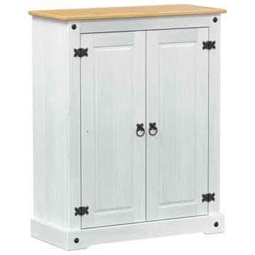Vidaxl Omara za čevlje Bela 86 x 38,5 x 108 cm Masivno borovo les