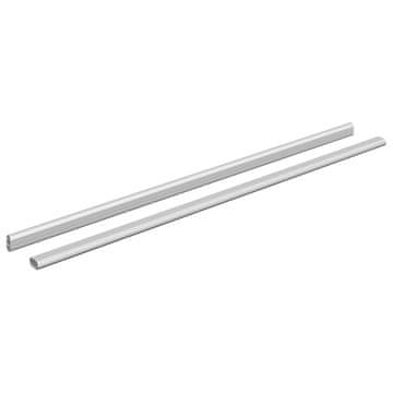 Vidaxl Palica za omaro 2 szt. srebrna 864 x 15 x 29 mm