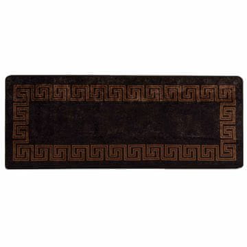 Vidaxl Preproga runner MARSA Črna 100 x 250 cm Poliester in PVC