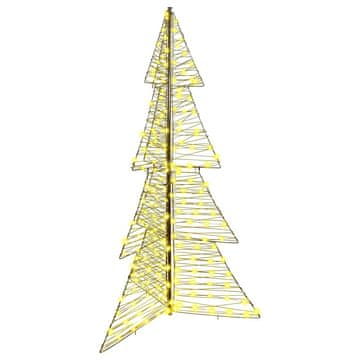 Vidaxl Božično drevo med 240 LED Toplo bela 180 cm Ratan