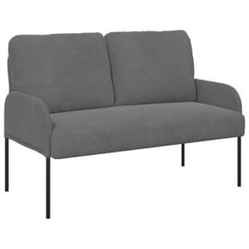 Vidaxl Sedežne garniture z blazino 110cm Temno siva Vezani les