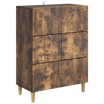 Vidaxl Predalna omara Dimljen hrast 66 x 34,5 x 90 cm Inženirski les