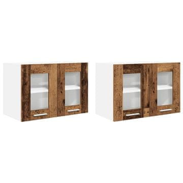 Vidaxl Viseča omarica 2 szt. Star les 60 x 31 x 40 cm Konstruiran les