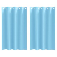 Vidaxl Zavese za zatemnitev z obroči 2 szt. Sveta modra 175 x 140 cm