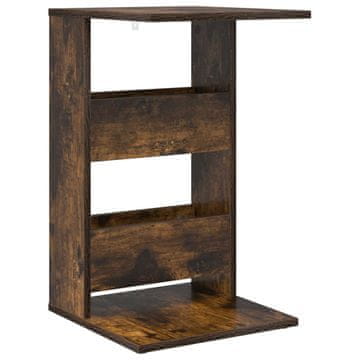 Vidaxl Stranska miza Dimljeni oreh 40 x 35 x 60,5 cm Konstruiran les
