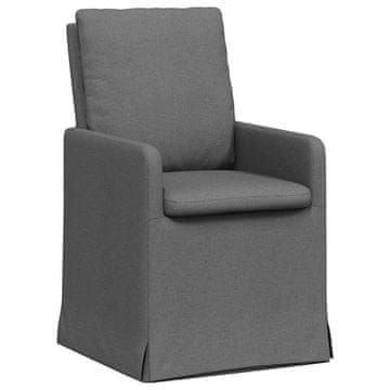 Vidaxl Jedilni stoli 2 szt. Temno siva 57 x 67 x 98 cm blago