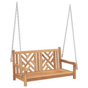 Vidaxl Gugalnica za vrt 114 x 60 x 64 cm Trden tikov les