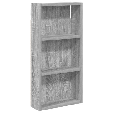 Vidaxl Kopalna stenska omarica Siva Sonoma 30 x 10 x 60,5 cm