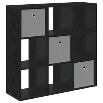 Vidaxl Strani šal s predalom Črna Orehovina 88,5 x 29 x 84,5 cm
