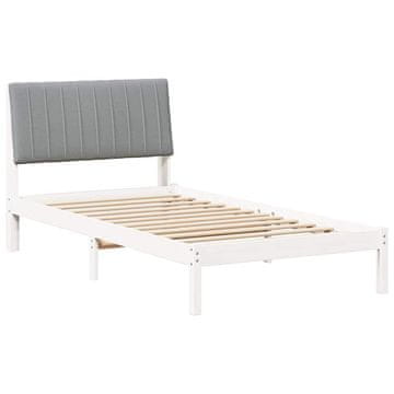 Vidaxl Konstrukcija postelje Bela 100 x 200 cm Masivno borovo les