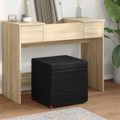 Vidaxl Stolica Črna 41 x 41 x 40 cm Tkanina in obdelano les