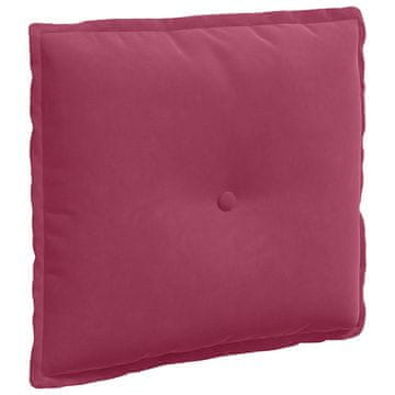 Vidaxl Poglavni vzglavnik Vinorodna rdeča 50 x 45 cm Žametna tkanina