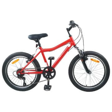 Vidaxl Otroško Kolo 20 Palcev 6-Speed za starost od 6 do 11 let Rdeča
