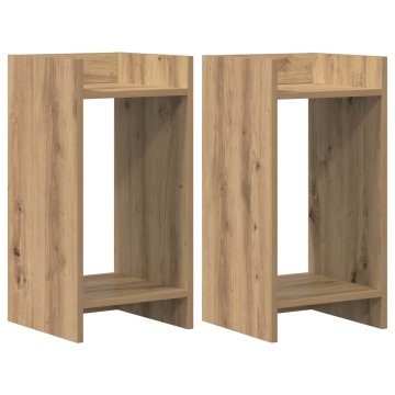 Vidaxl Stojalo za rastline 2 kos Artisan hrast 30 x 30 x 60 cm