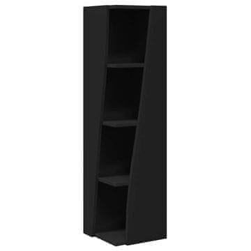 Vidaxl Kotna omarica Črna 27,5x27x102cm Konstruiran les