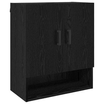 Vidaxl Omarica na steni Črni hrast 60 x 31 x 70 cm Konstruiran les
