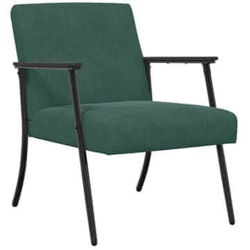 Vidaxl fotelj Temno zelena 59 x 75 x 78 cm Žamet