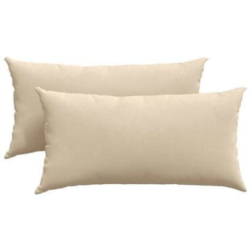 Vidaxl Blazine za kavč 2 szt. krema 80 x 40 cm blago