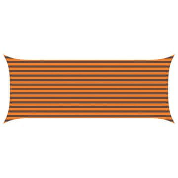 Vidaxl Sončno platno Oranžna in Rjava 5 x 2 m 100% poliester Oxford