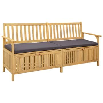 Vidaxl Klop s prostorom za shranjevanje z blazino 170 x 63 x 84 cm
