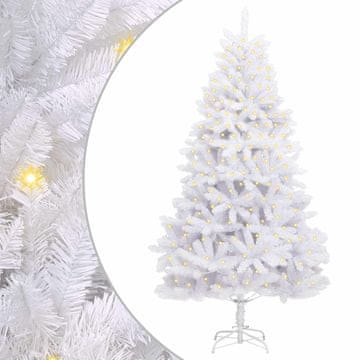 Vidaxl Umestno božično drevo med 300 LED Bela 300 cm PVC in kovina