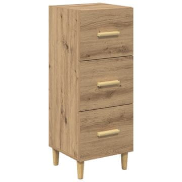 Vidaxl Strani šal artisan hrast 34.5 x 34 x 90 cm Konstruiran les