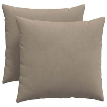 Vidaxl Blazine za kavč 2 szt. Taupe 50 x 50 cm blago