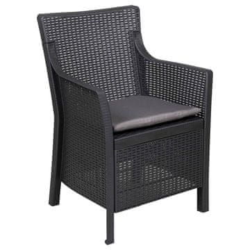 Vidaxl Fotelj Antracit PP