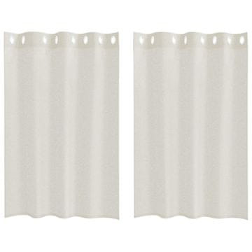 Vidaxl Voile zavesa z zavesami 2 szt. krema 140 x 140 cm Poliester