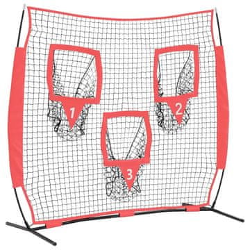 Vidaxl Mreža za vadbo baseballa Črna 214,5 x 89,5 x 181 cm Poliester