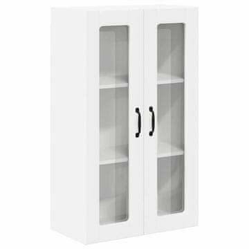 Vidaxl Stenski stekleni omarica LUCCA Bela 60 x 31 x 100 cm