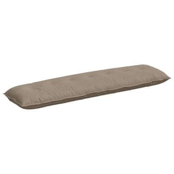 Vidaxl Poglavni vzglavnik Taupe 200 x 50 cm Mikrofiber tkanina