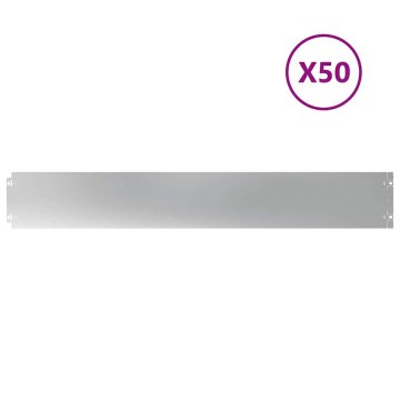 Vidaxl Travnate obrobe 50 kosov 15x103 cm Pocinkano jeklo