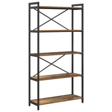 Vidaxl Knjižna polica Star les 80 x 30 x 155 cm Konstruiran les