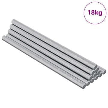 Vidaxl Navojne palice 900 szt. srebrna Kovina