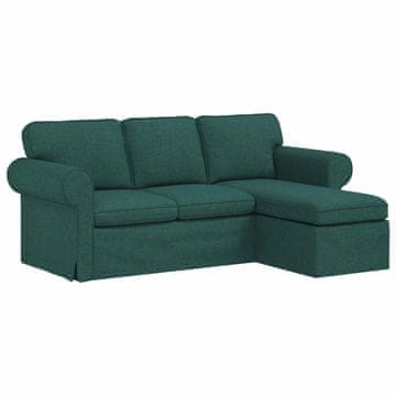 Vidaxl Kavč Temno zelena 195 x 138 x 80 cm blago